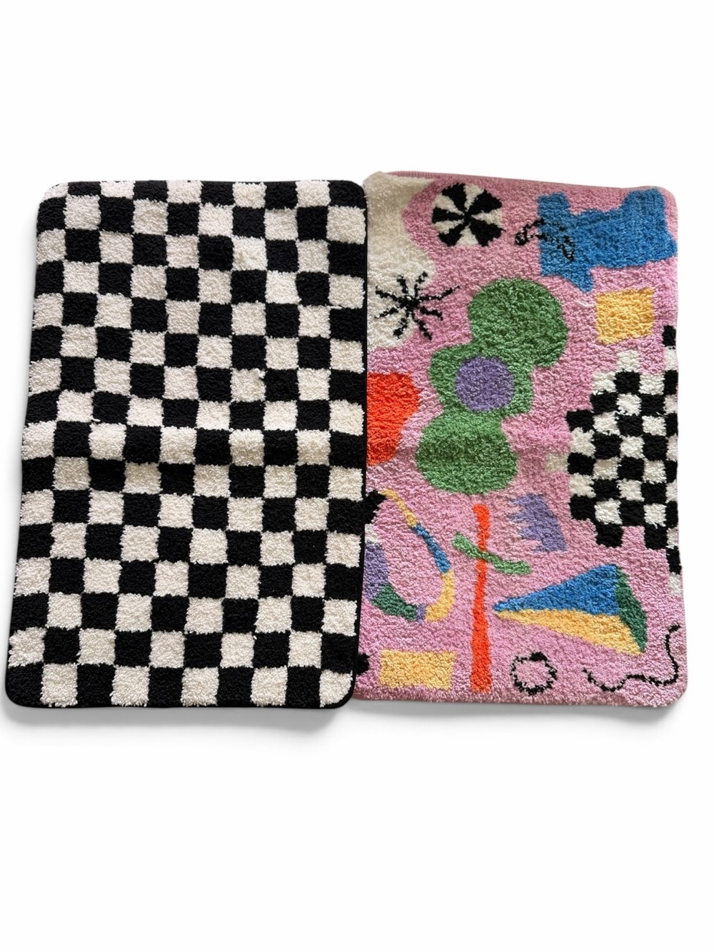 Set of Two Retro Bath Rugs
